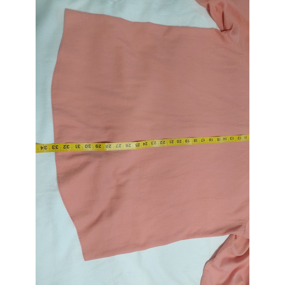 Van Heusen Shirt Mens 16 5 Peach Regular Fit Wrinkle Free Dress Long Sleeve - Picture 10 of 11